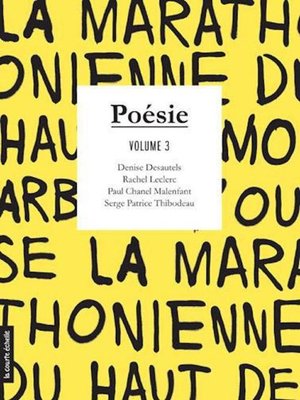 cover image of Poésie, volume 3